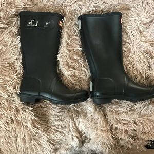 Kids Unisex Hunter Boots Sz 3 Black